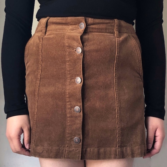 Forever 21 Dresses & Skirts - Forever 21 Corduroy Buttoned Down Mini Skirt